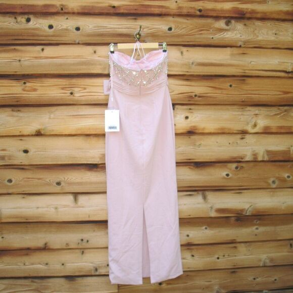 MAC DUGGAL 2294 Strapless Crepe Embellished Bustier Gown With Bow - Picture 12 of 15